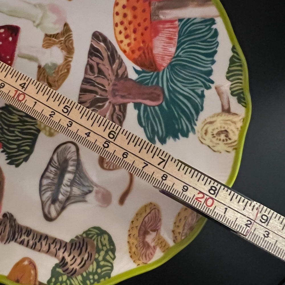 Anthropologie Nathalie Lete Mushroom 8" Salad Dessert Plate Wavy Edge - Picture 7 of 7